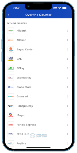 6. GCash - Cashin - Over the Counter