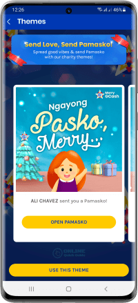 STEP 3b. Select a theme or Christmas card.