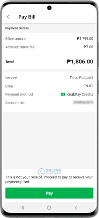 STEP 6. Tap the Pay button to continue.