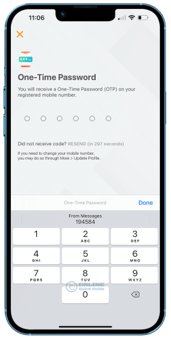 STEP 8. Enter the OTP received.