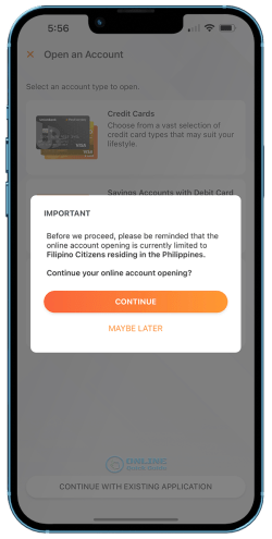 STEP 3.  Click CONTINUE.