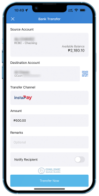 STEP 6. Enter the amount to be transferred.