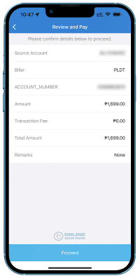 STEP 8. Review and confirm the transaction details