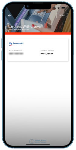 STEP 3. Select the account number.