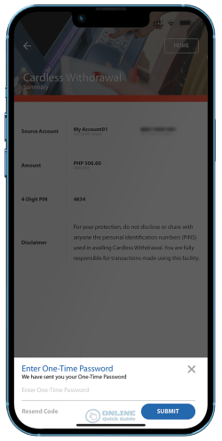 STEP 5. Review details and enter OTP received.