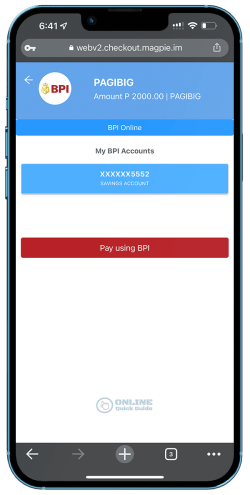 4. BPI eGov - PagIBIG MP2