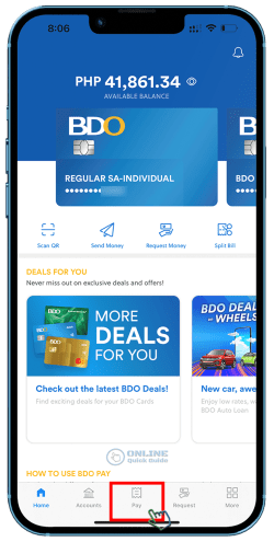 1. BDO Pay Menu - Pay