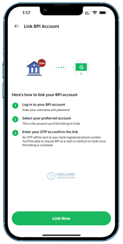 STEP 5. Tap Link Now button.