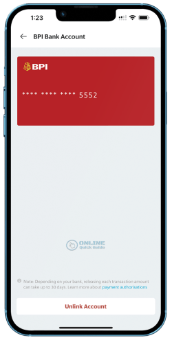 STEP 4. Tap Unlink Account.