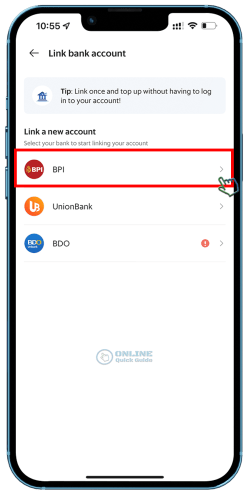 STEP 4. Choose BPI. from the list.