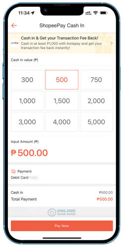 7. Add BDO Debit Card to ShopeePay