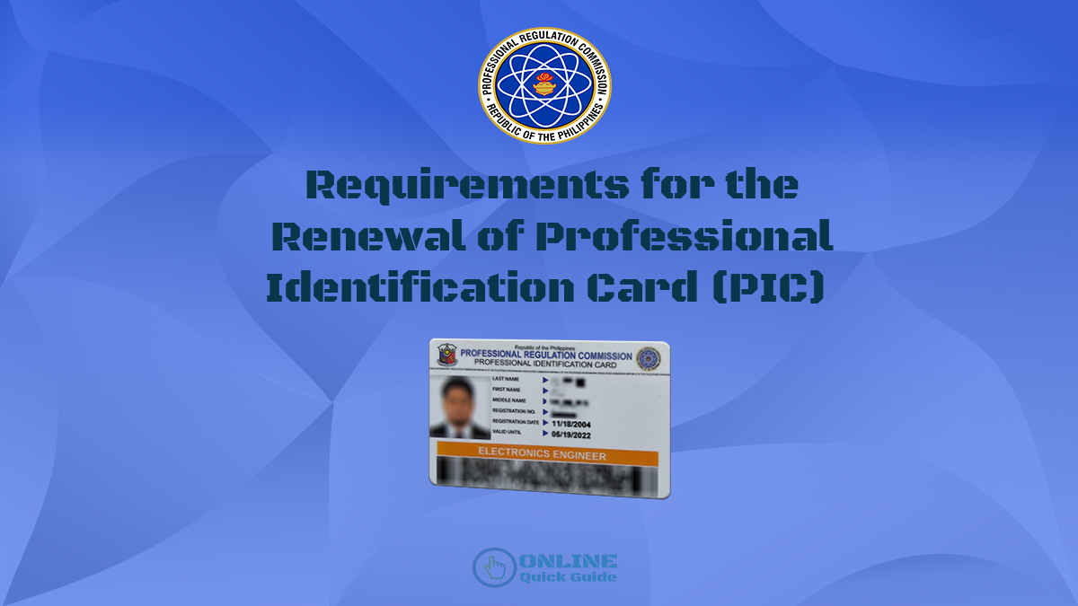 PRC ID Requirements 2020 