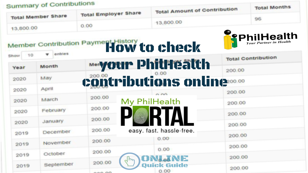 How To Check Your PhilHealth Contribution Online | Online Quick Guide