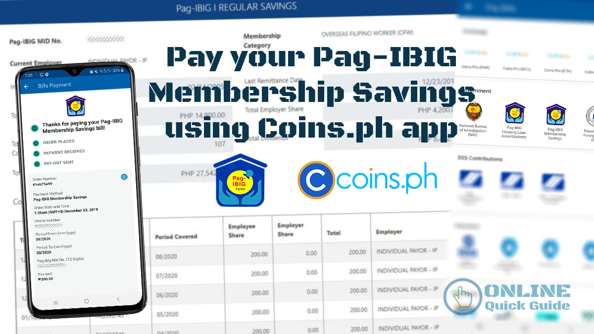 How to pay Pag-IBIG Membership Savings using Coins.ph mobile app ...