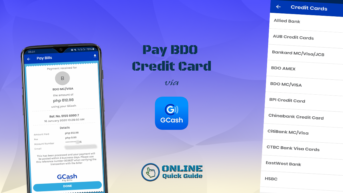 How To Pay Bdo Credit Card Bill Using Gcash Online Quick Guide 7072