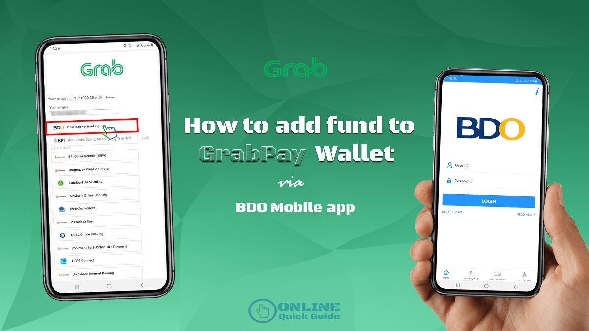 How to top-up GrabPay wallet via BDO Mobile App | Online Quick Guide